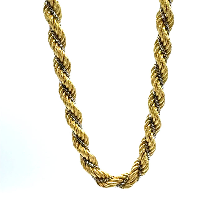 Collana Girocollo Maglia  Corda Bicolore