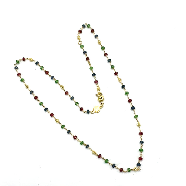 Collana Sun Day Rubini  Zaffiri Smeraldi