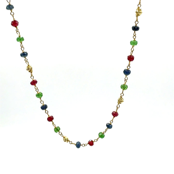 Collana Sun Day Rubini  Zaffiri Smeraldi