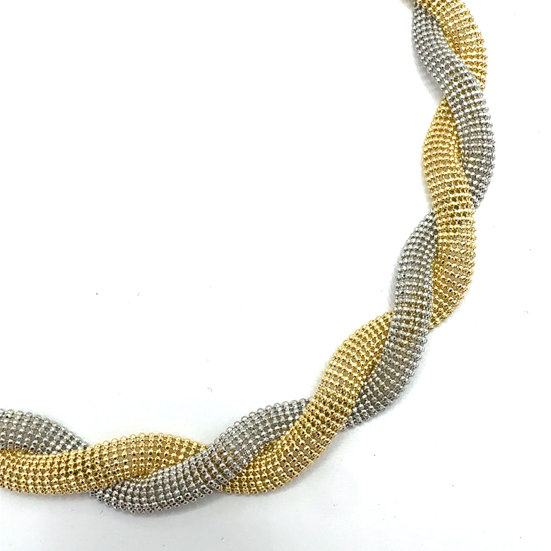 Collana Girocollo Oro Giallo Bianco Unoaerre