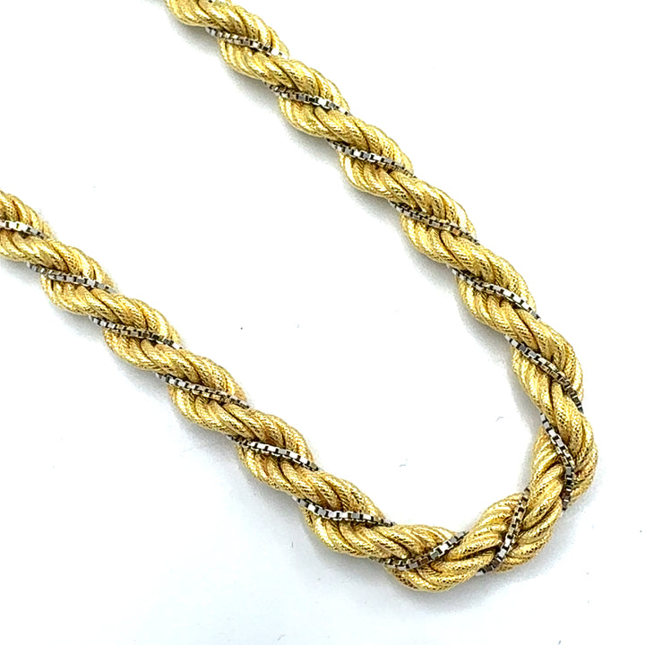 Collana Girocollo Maglia  Corda Bicolore