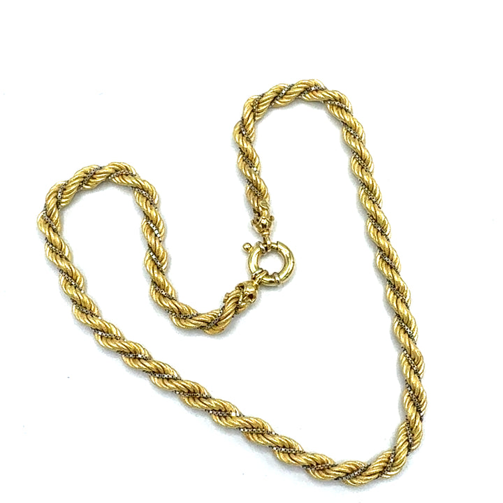 Collana Girocollo Maglia  Corda Bicolore