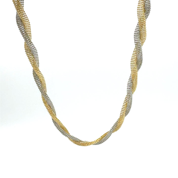 Collana Girocollo Oro Giallo Bianco Unoaerre