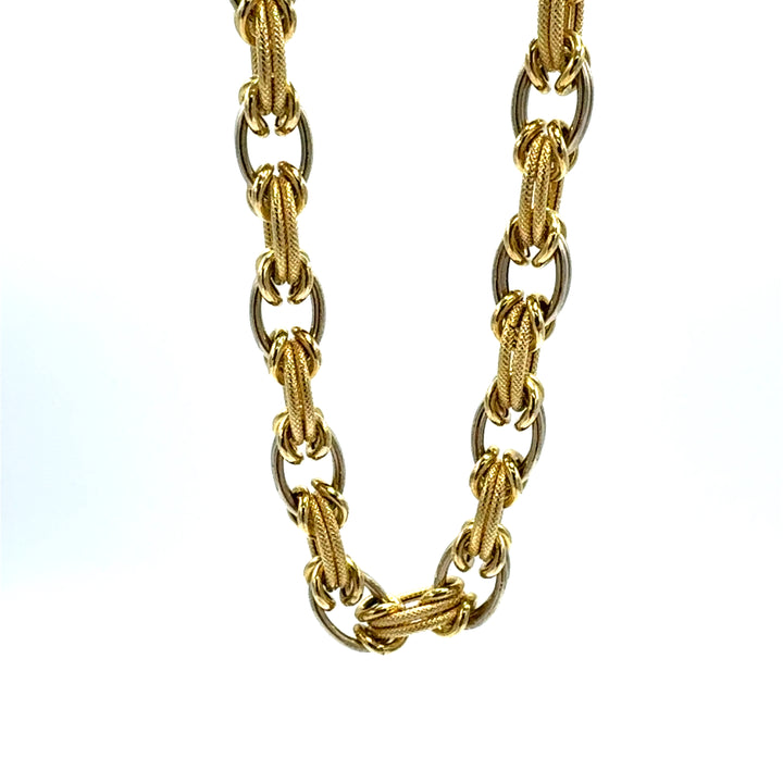 Collana Girocollo Oro Giallo Bianco