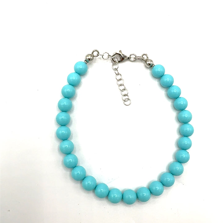 Bracciale Pasta di Turchese 6 mm Argento 925
