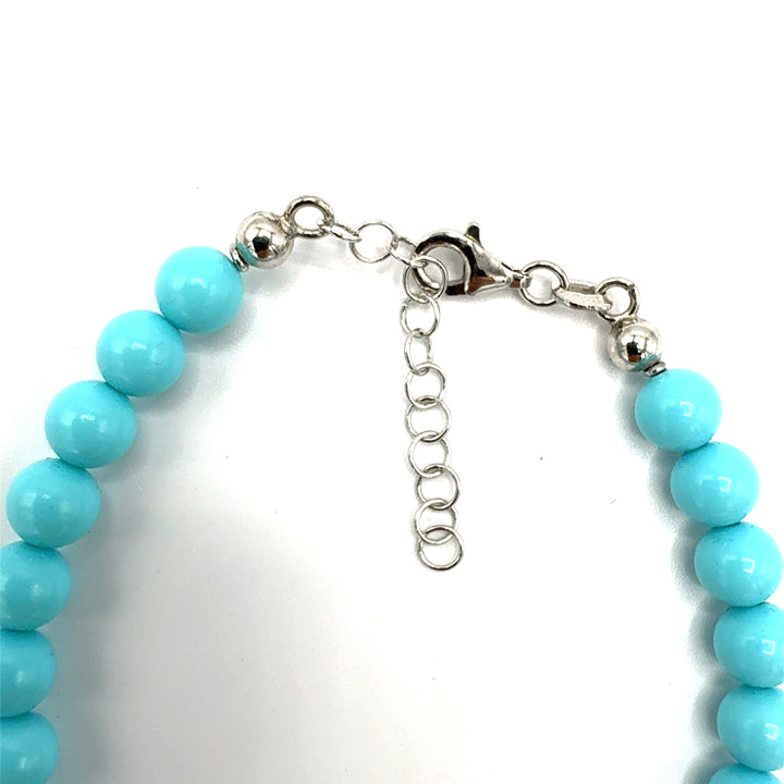 Bracciale Pasta di Turchese 6 mm Argento 925