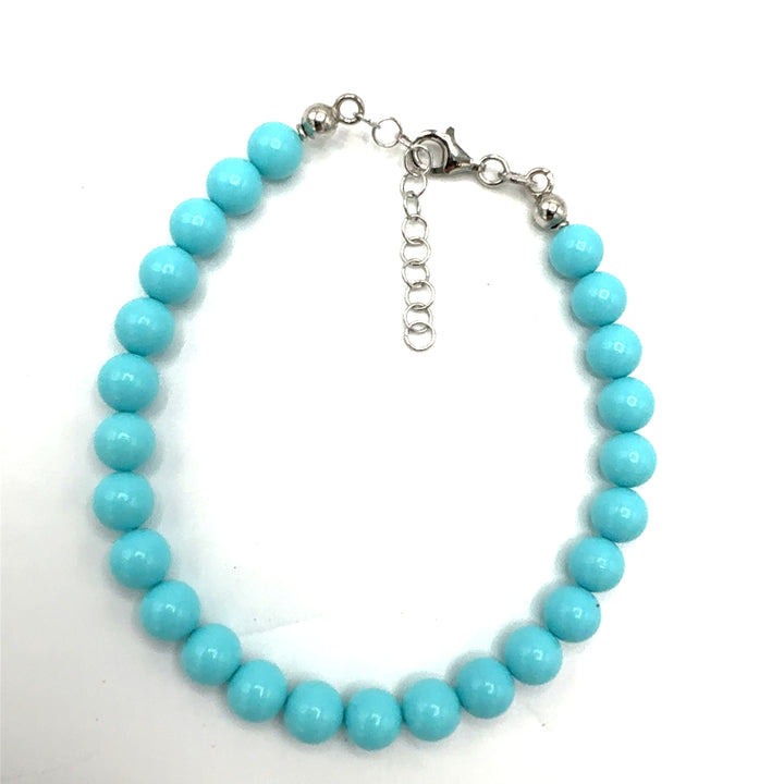Bracciale Pasta di Turchese 6 mm Argento 925