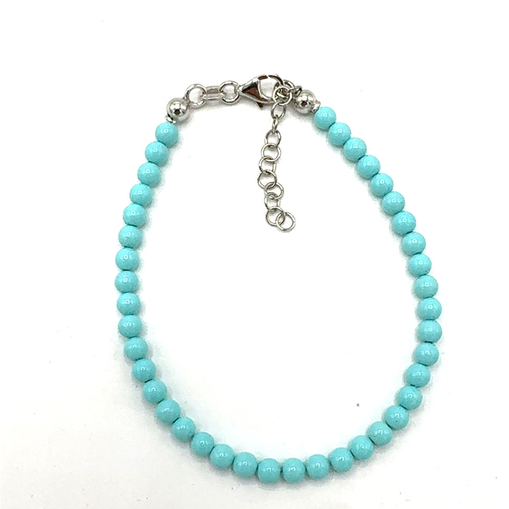 Bracciale Pasta di Turchese 4 mm Argento 925