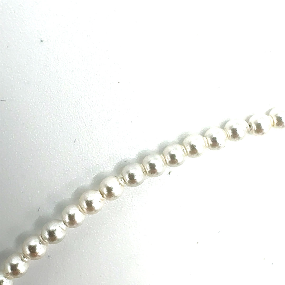 Bracciale Perle Sintetiche 2 mm  Argento