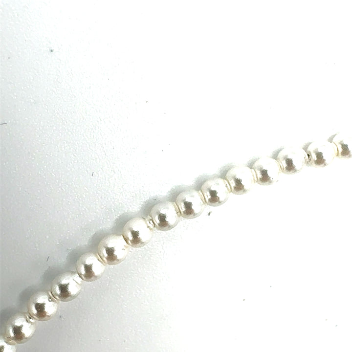 Bracciale Perle Sintetiche 2 mm  Argento