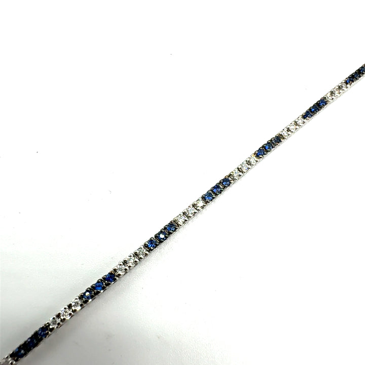 Bracciale Tennis Diamanti e Zaffiri ct.0,50
