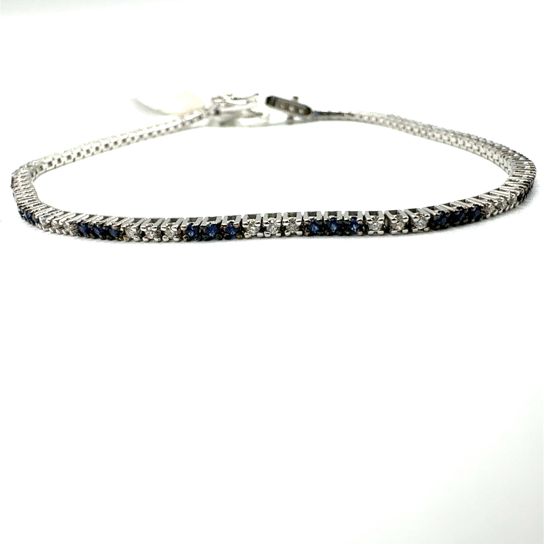 Bracciale Tennis Diamanti e Zaffiri ct.0,50