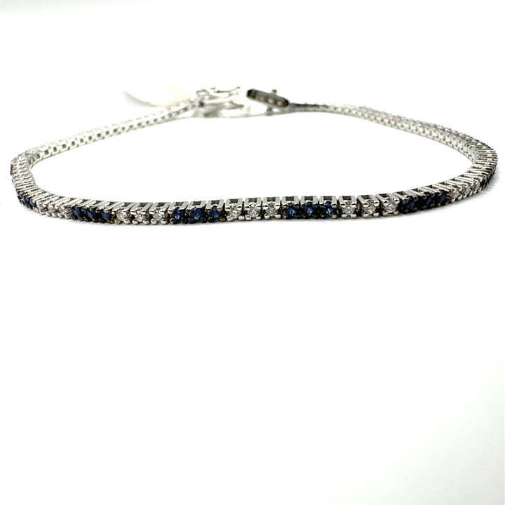 Bracciale Tennis Diamanti e Zaffiri ct.0,50