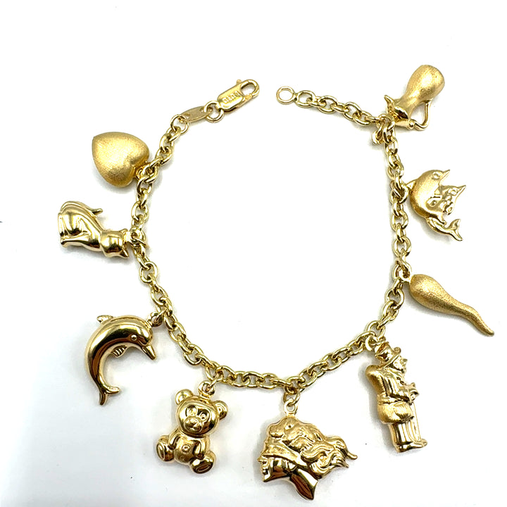 Bracciale Rolò Oro Giallo Pendenti