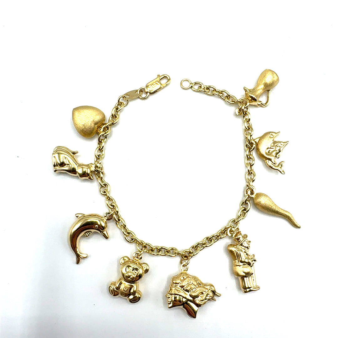 Bracciale Rolò Oro Giallo Pendenti