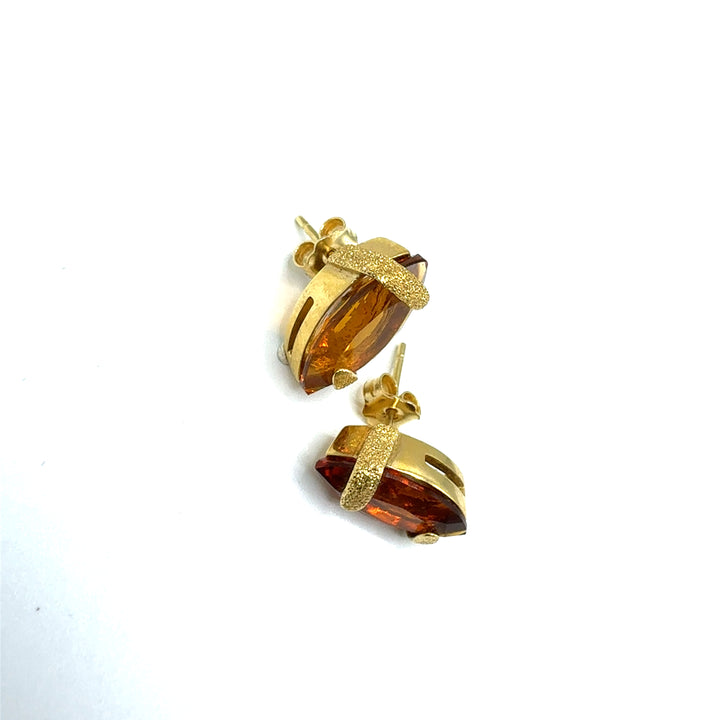 Orecchini Oro Giallo Topazio Giallo