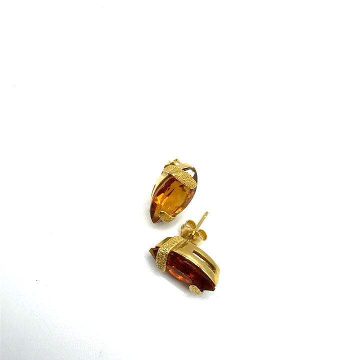 Orecchini Oro Giallo Topazio Giallo