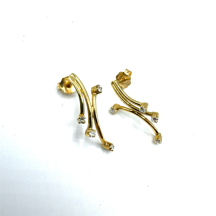 Orecchini Oro Giallo e Diamanti