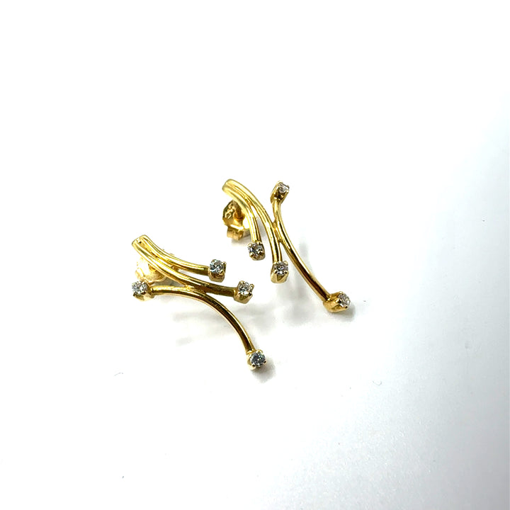 Orecchini Oro Giallo e Diamanti