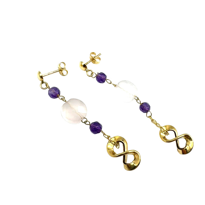 Orecchini Oro Giallo Ametiste