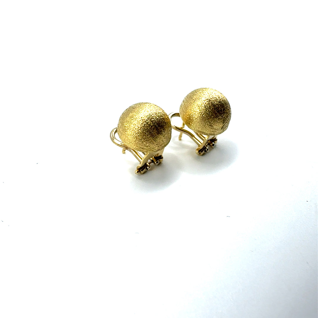 Orecchini Oro Giallo Mezza Sfera