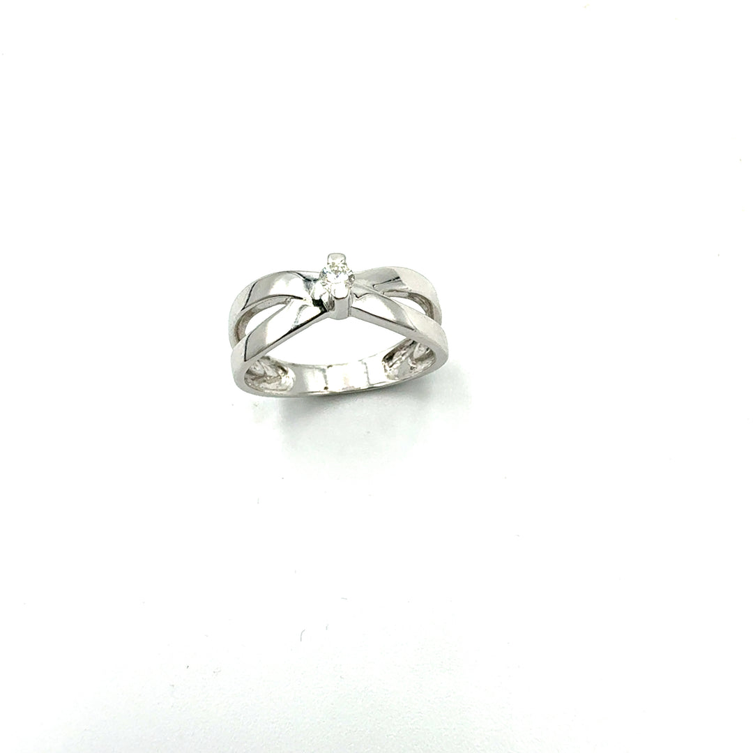 Anello Solitario Bliss Oro Bianco