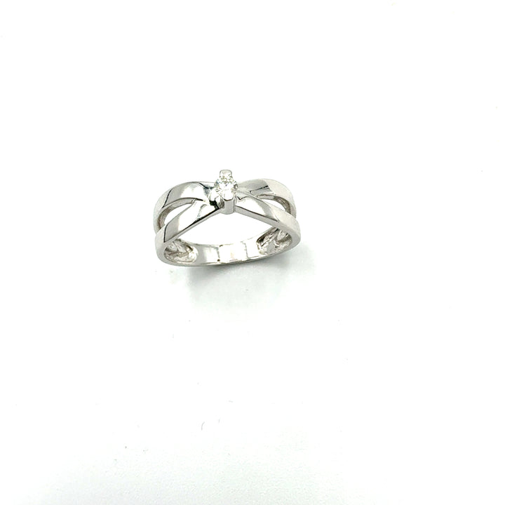 Anello Solitario Bliss Oro Bianco