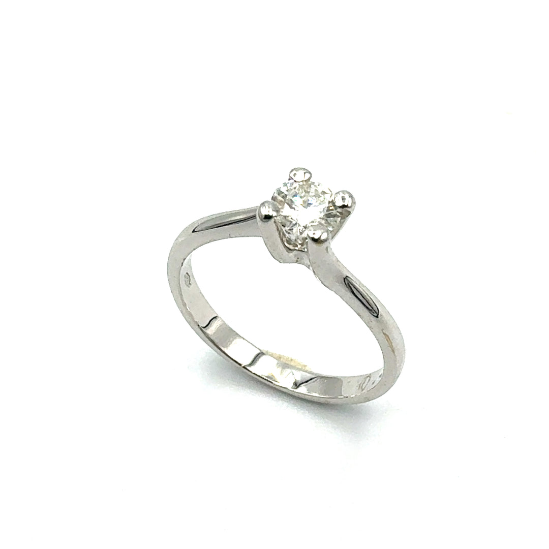 Miluna Solitaire Ring in White Gold