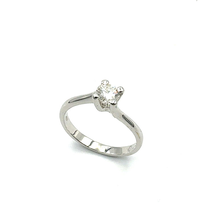 Miluna Solitaire Ring in White Gold
