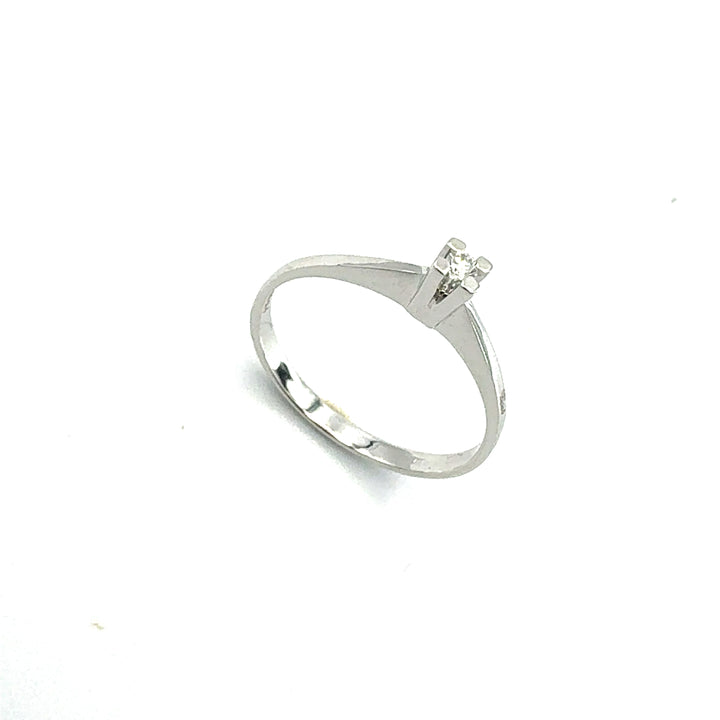 Anello Solitario Clesi Oro Bianco