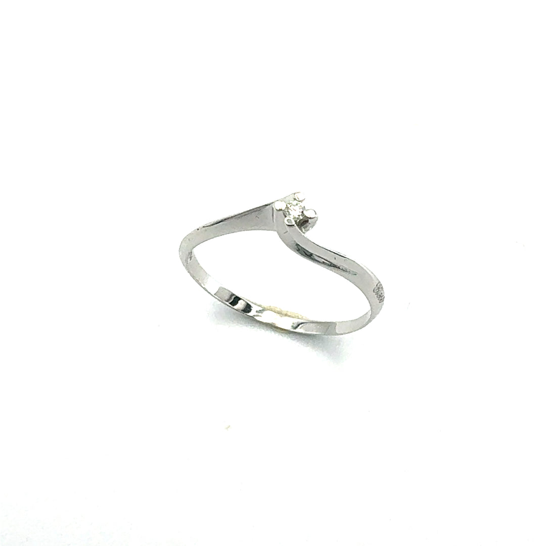 Anello Solitario Clesi Oro Bianco