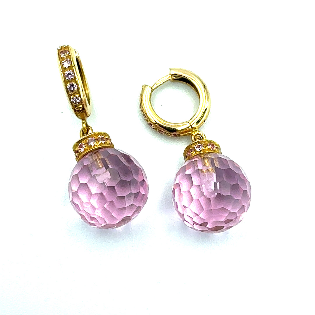 Orecchini  Rosa di Francia Oro Rosa