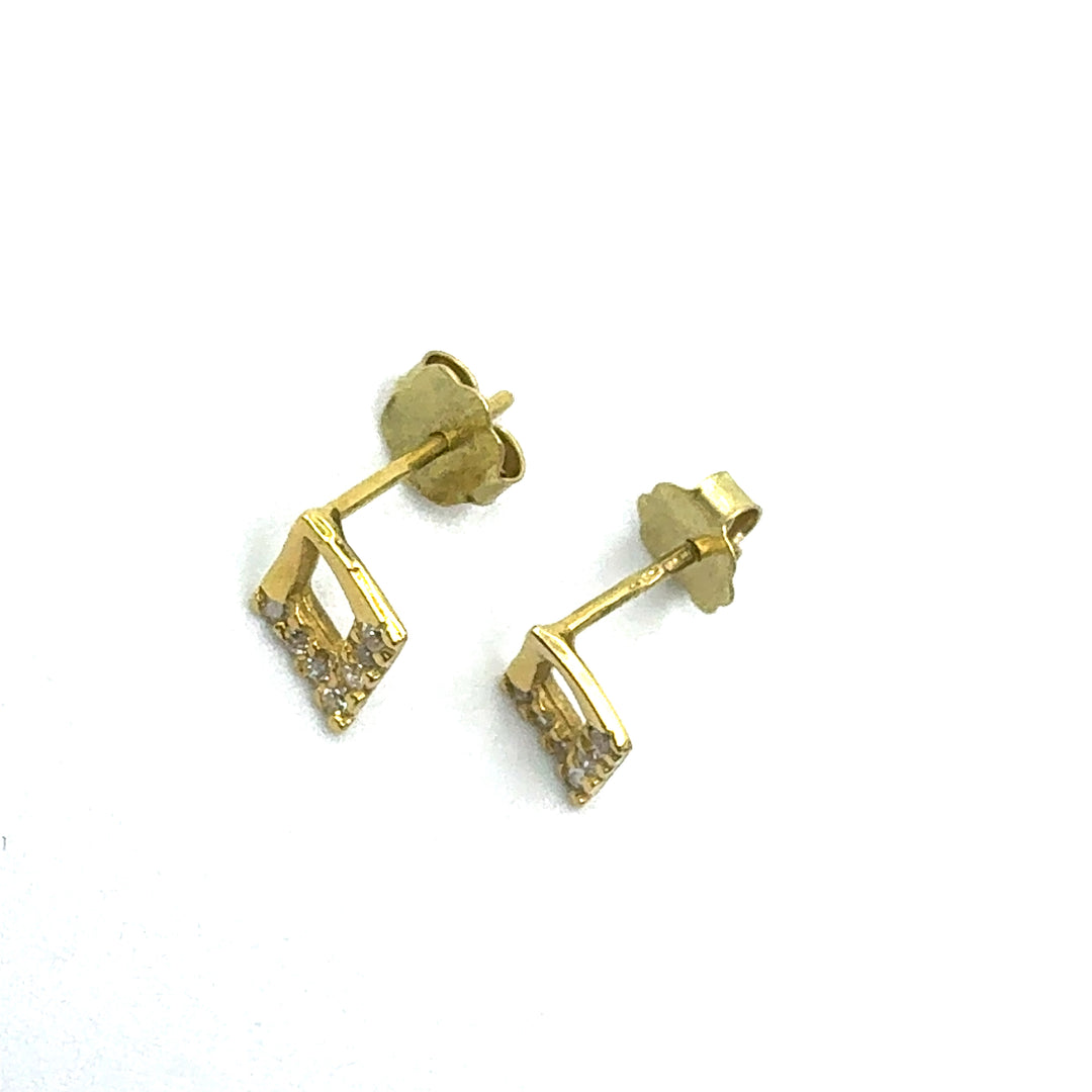 Orecchini  Oro Giallo Rombi