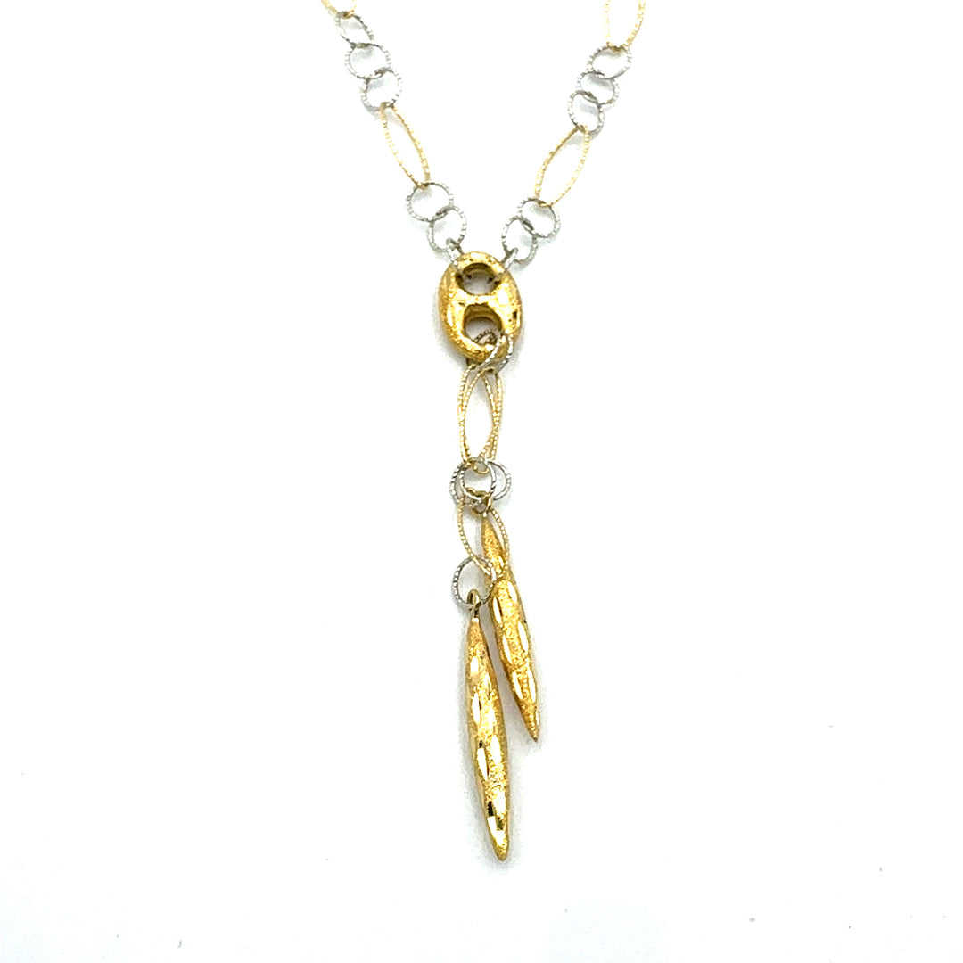 Collana Laccetto Oro Bicolore