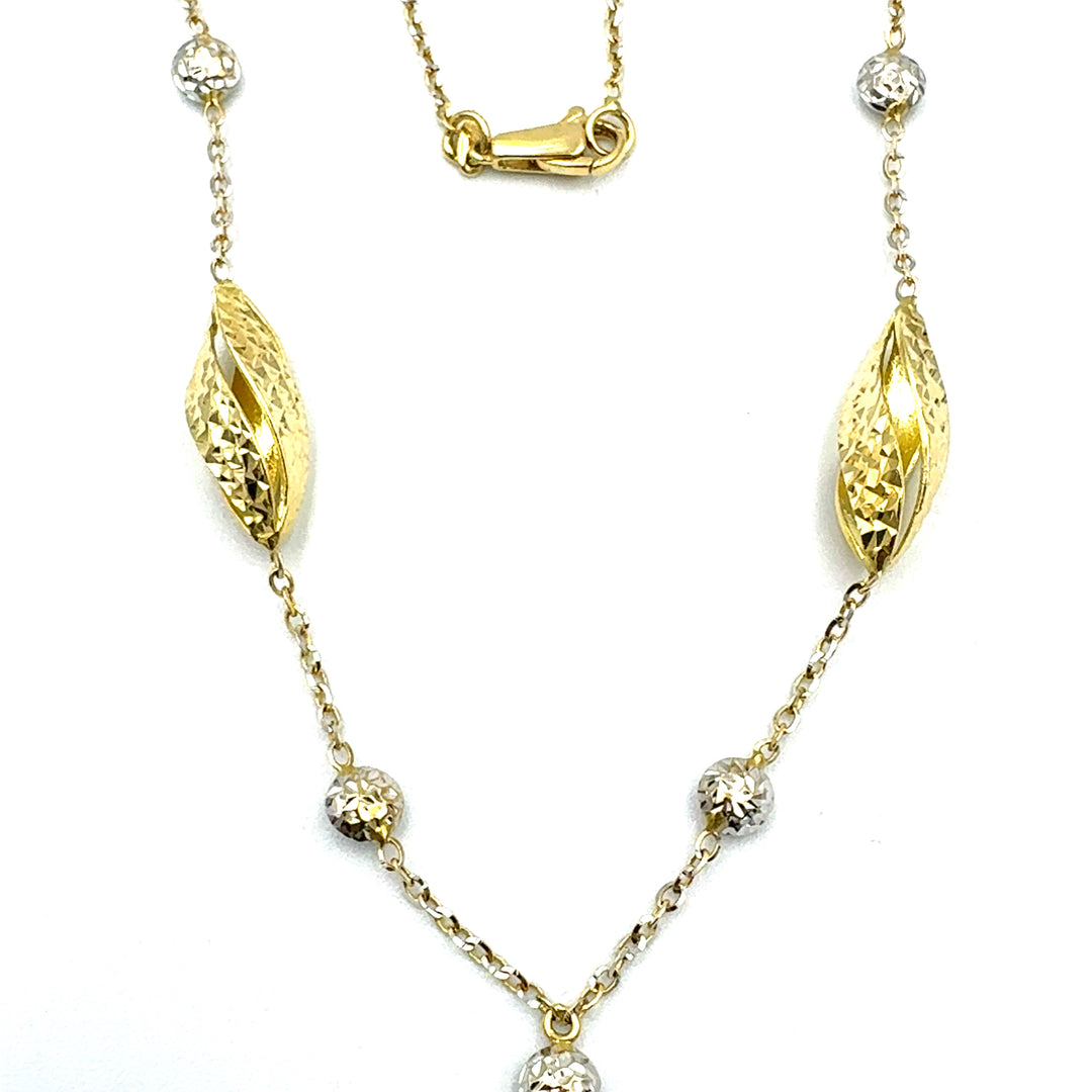 Collana Laccetto Oro Bicolore