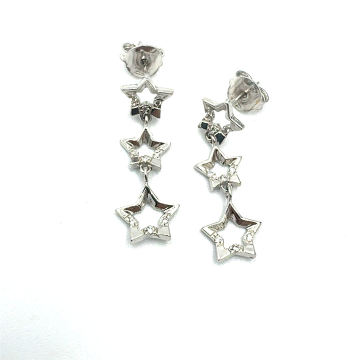 Yellow White Gold Earrings