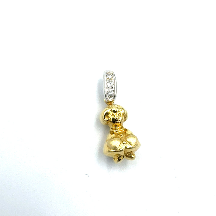 White Gold Zirconia Boy Pendant