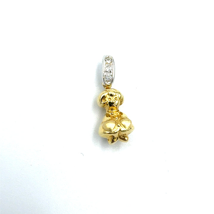 White Gold Zirconia Boy Pendant