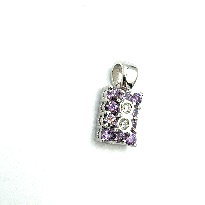 Woman Cross Pendant in White Gold and Zircons