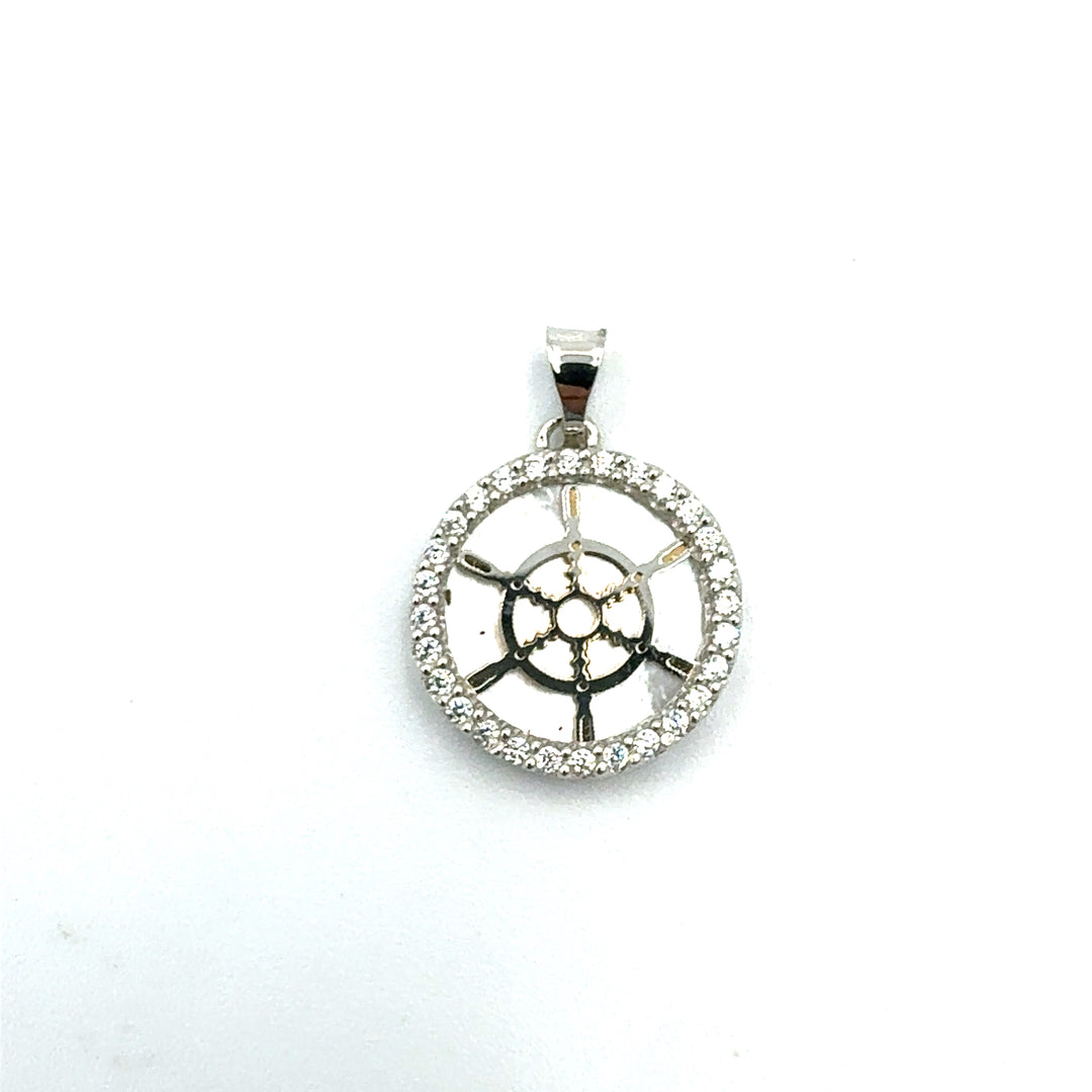 Pendente Timone in Oro Bianco