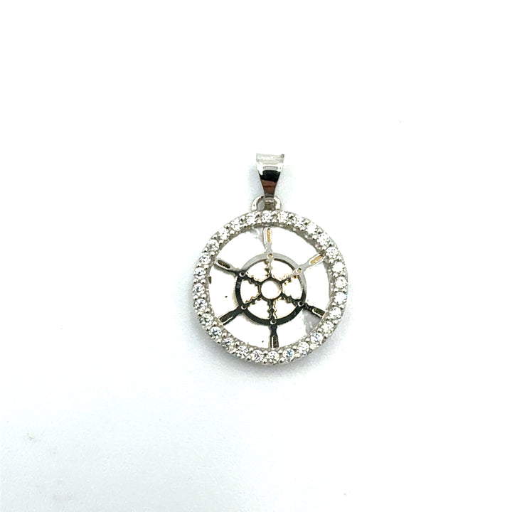 Pendente Timone in Oro Bianco
