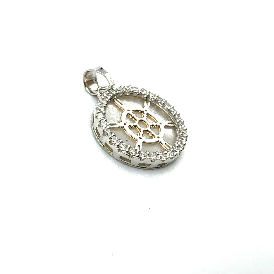 Pendente Timone in Oro Bianco