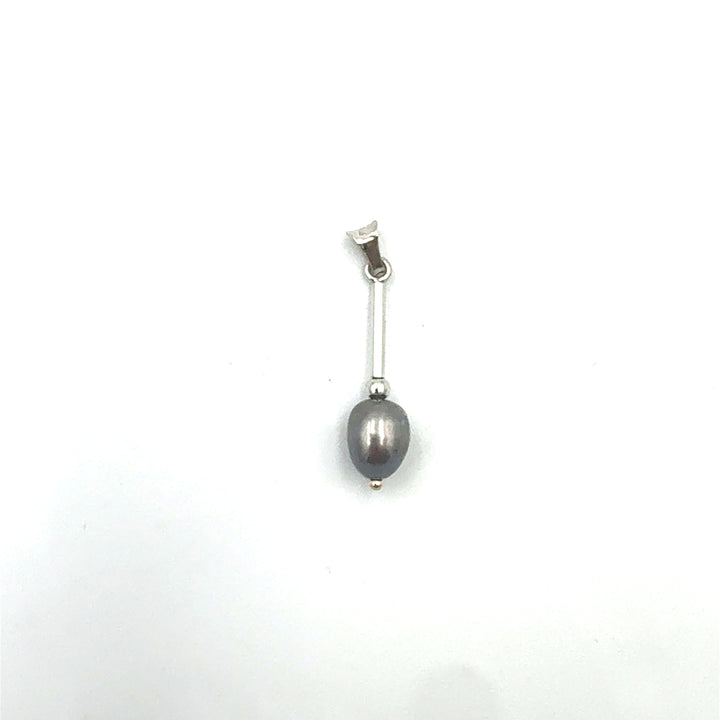 Ciondolo Pendente Perla  Oro Bianco