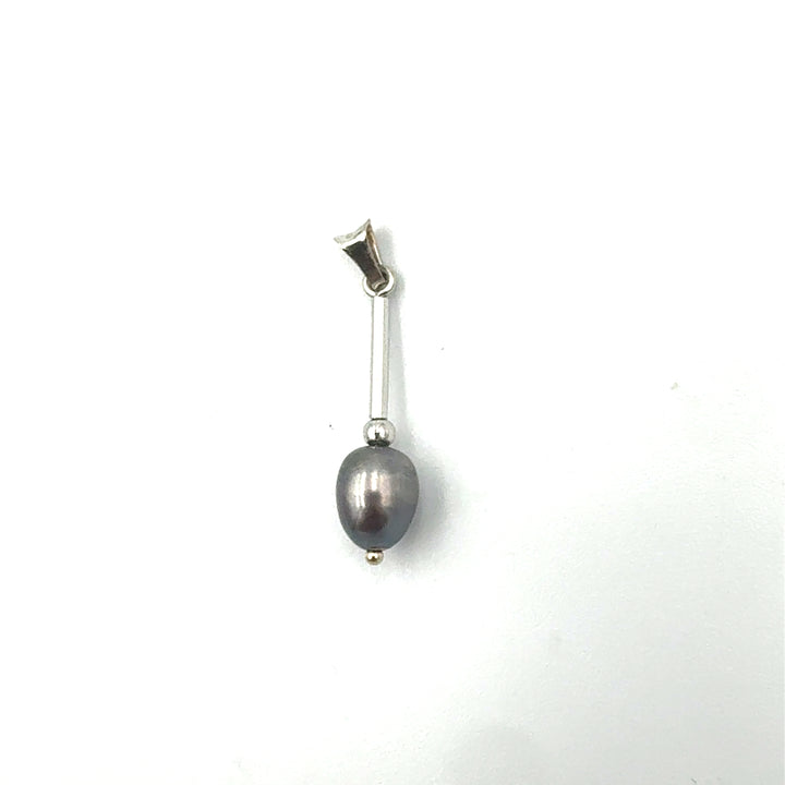 Ciondolo Pendente Perla  Oro Bianco