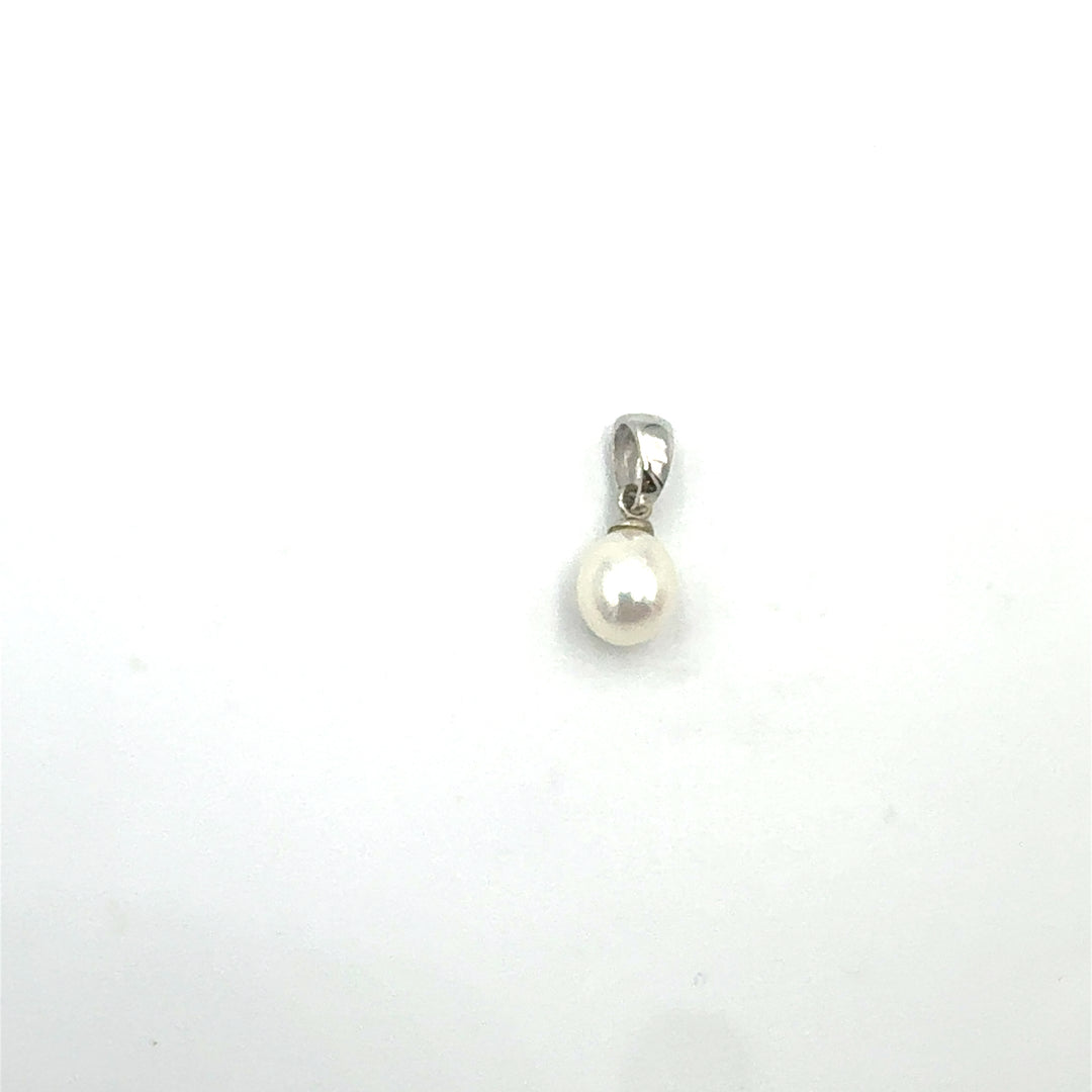 Pendente Perla in Oro Bianco