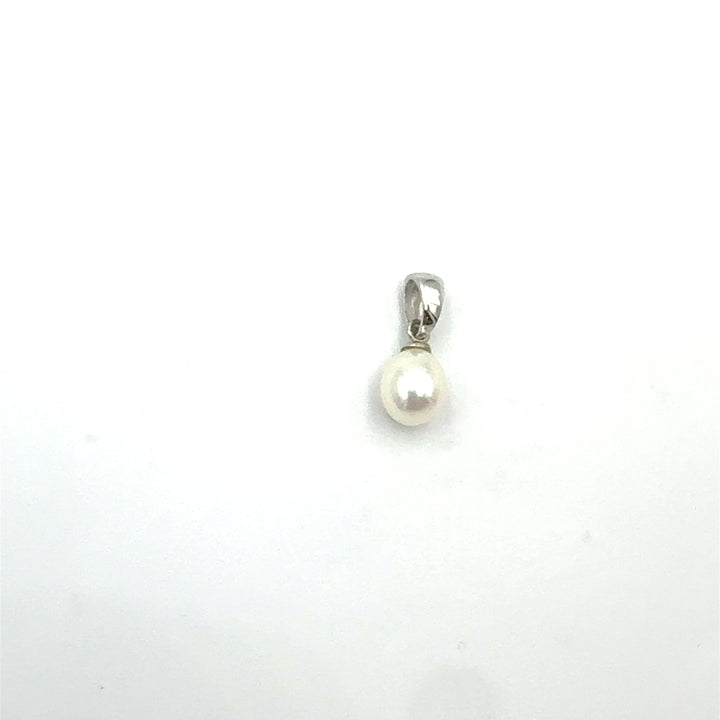 Pendente Perla in Oro Bianco