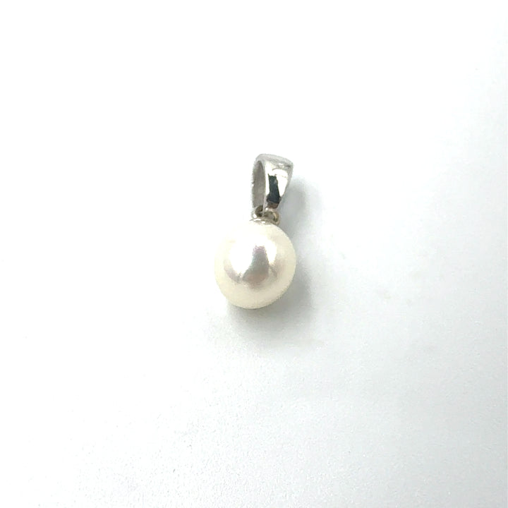 Pendente Perla in Oro Bianco