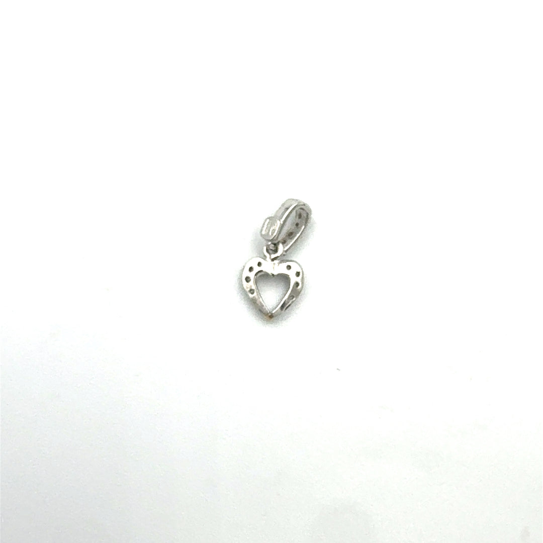 Ciondolo Pendente Cuore Oro Bianco