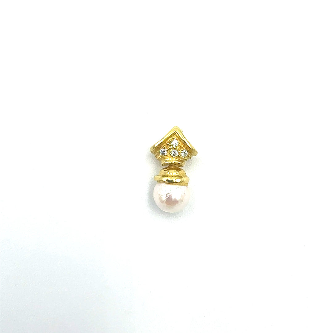 Ciondolo Pendente Perla  Oro Giallo