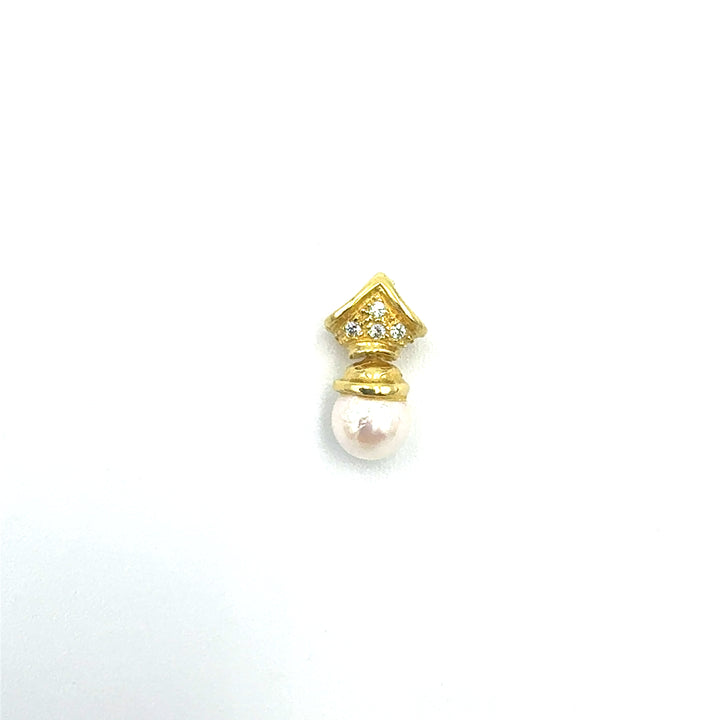 Ciondolo Pendente Perla  Oro Giallo